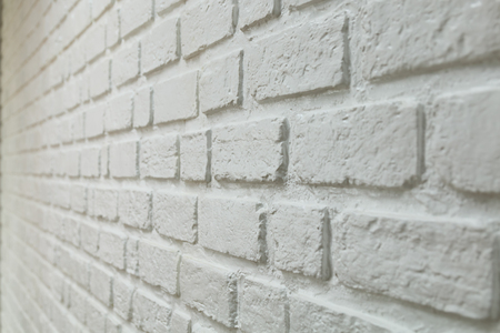 close up white brick wall for wallpaper backgroundの写真素材