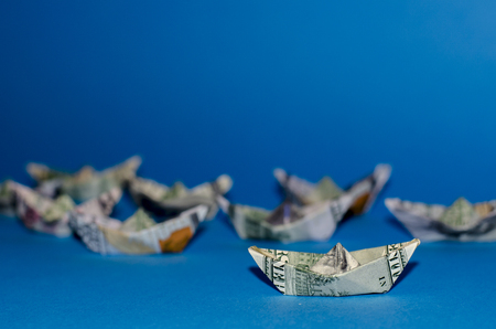 more boat dollar banknoteの写真素材