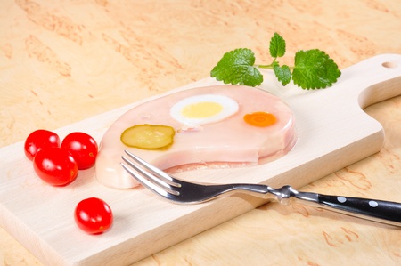 Meat in aspic.