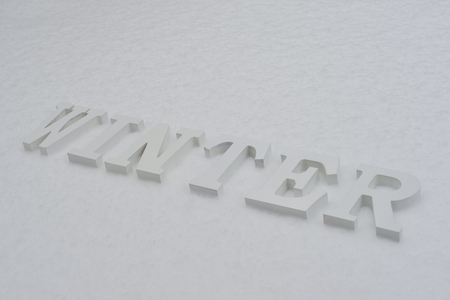Writing in the winterの写真素材