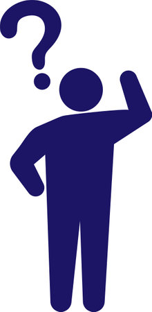 pictogram illustration of person with exclamation markのイラスト素材