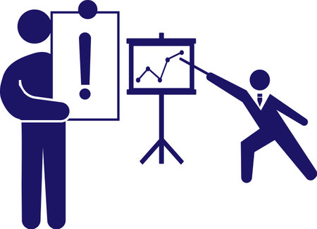 pictogram illustration of with a manのイラスト素材
