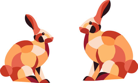 rabbit with carrotのイラスト素材