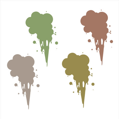Set of grunge paint splashes isolated on white background. Vector illustration.のイラスト素材