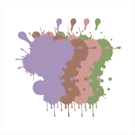 Colorful paint splashes on a white background. Vector illustration.のイラスト素材