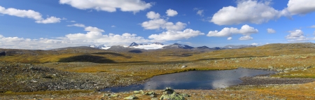 Trekking tour in Lapland, Swedenの写真素材