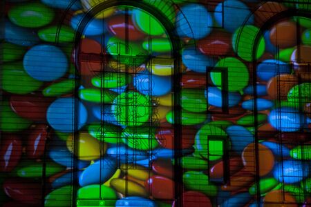 MOSCOW, RUSSIA - Septsmber 27, 2015: International Festival Circle of Light.のeditorial素材