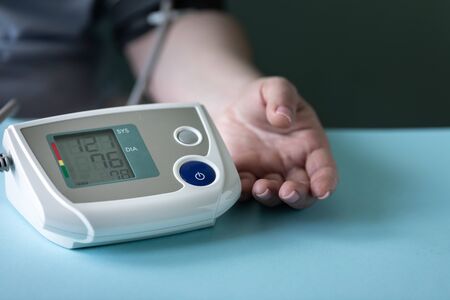 Man measure the pressure, medicine. Health