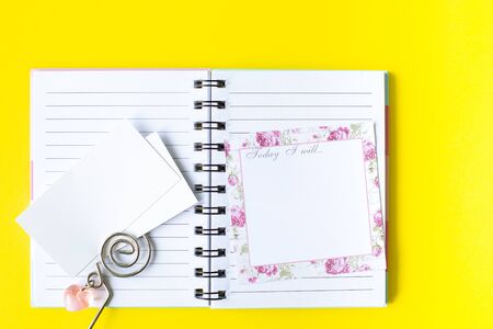 Planning of important things, pink writing instruments on a colored background. things to do. Top...