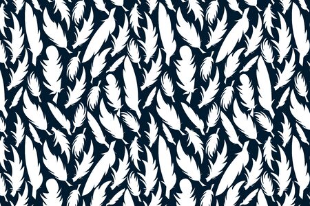 White pattern birds penのイラスト素材