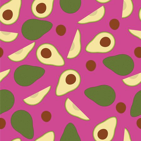 Avocado seamless patternqのイラスト素材
