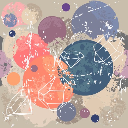 Abstract retro background with crystals , can be used for website, info-graphics, banner.のイラスト素材