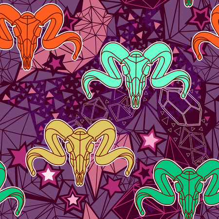 Seamless pattern of a little different flowers.のイラスト素材