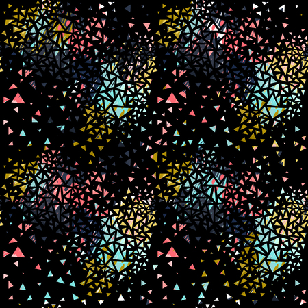 Seamless pattern background triangle, retro vintage design vector.Seamless geometric patternのイラスト素材