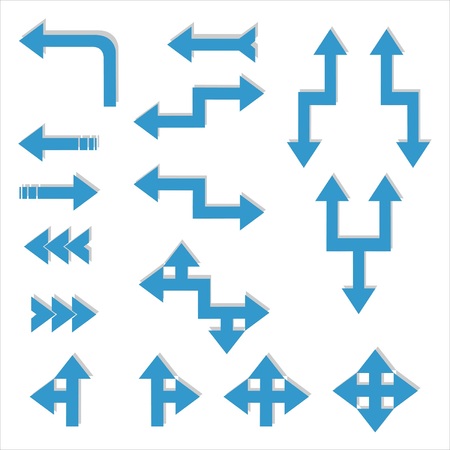 Blue arrow vectorsのイラスト素材