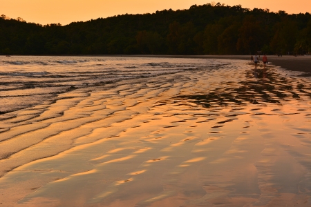 Beautiful Beach at Sunsetの写真素材