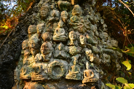 Buddha Head Statuesの写真素材