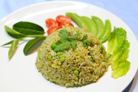 Green Tea Fried Riceの写真素材