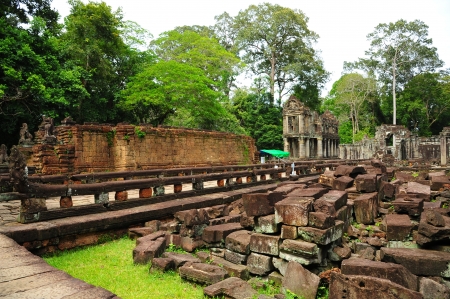 Ruin of Temple in Angkor Thom, Cambodia の写真素材
