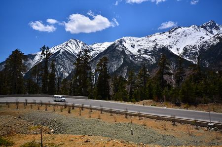 Snow Mountain Landscapeの写真素材