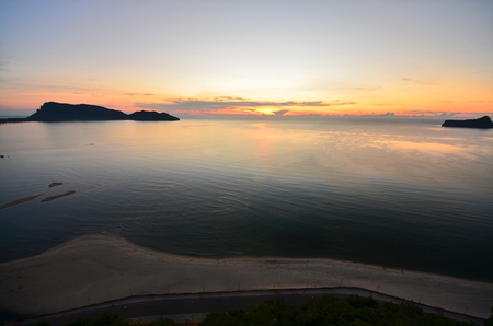 Sunrise on the Top of the Baysの写真素材