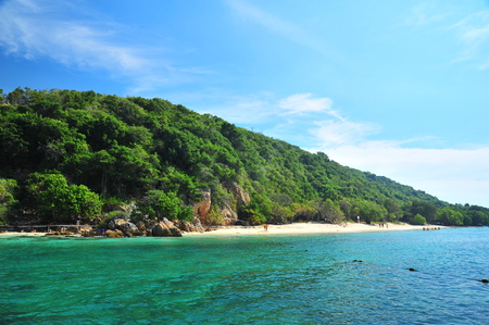 Blue Sky Beach on the Islandの写真素材
