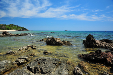 Beautiful Bay on the Islandの写真素材