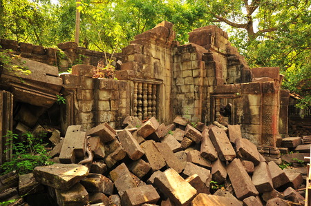 Ruins of Beng Mealea Temple in Cambodia