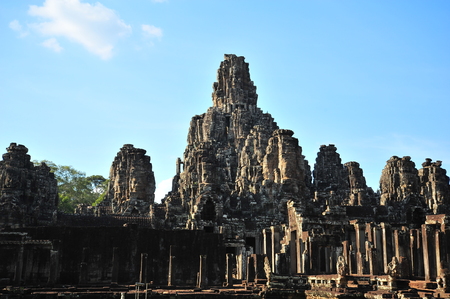Angkor Bayon Temple of Cambodiaの写真素材