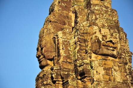 Angkor Bayon Temple of Cambodiaの写真素材