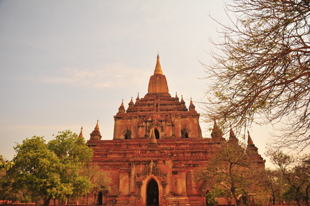 Old Pagodas in Bagan, Myanmarの写真素材