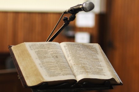 Bible in churchのeditorial素材