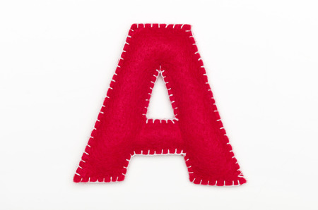 Alphabet A is made of feltの写真素材