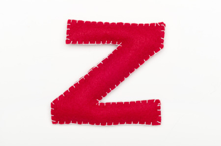 Alphabet Z is made of feltの写真素材