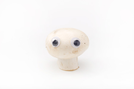 Mushroom, eyeball, look around restlesslyの写真素材