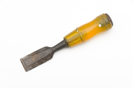 used tools old rusty all-purpose chisel