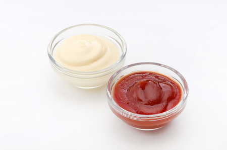 Mayonnaise and ketchupの写真素材