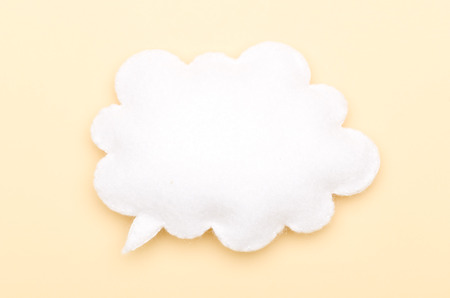 Speech balloon of feltの写真素材