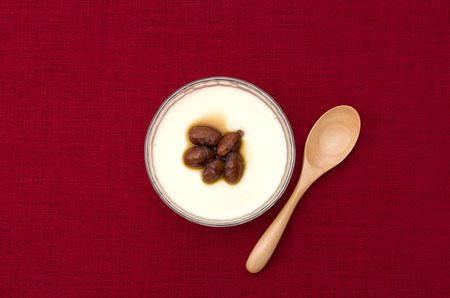 Soy milk puddingの写真素材
