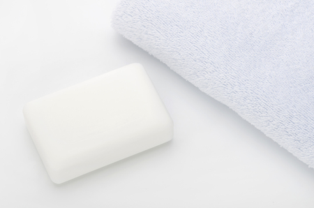 Soap and towelsの写真素材