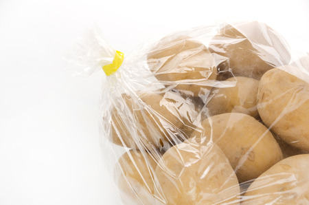 potato isolated on white backgroundの写真素材