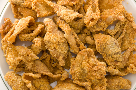 Crispy Fried Chicken Skinsの写真素材
