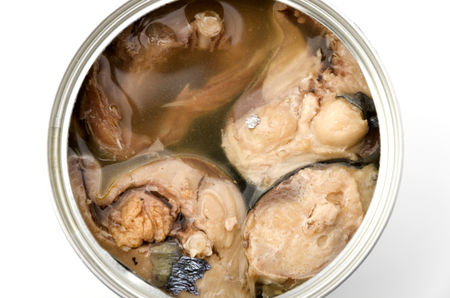 canned mackerelの写真素材