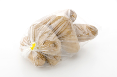 potato isolated on white backgroundの写真素材