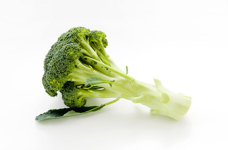 Broccoli isolated on white backgroundの写真素材