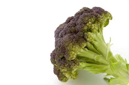 Purple Cauliflower Isolated on White backgroundの写真素材