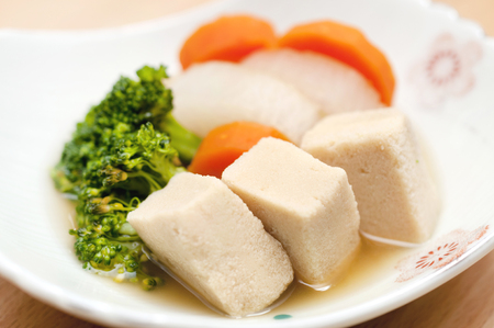 Japanese food, Simmered of root vegetables and Koya-tofu,の写真素材