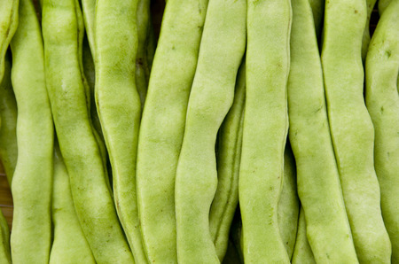 Flat green beans background