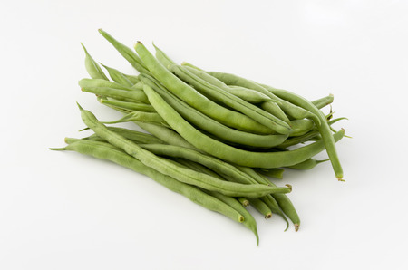 String beans isolated on white background