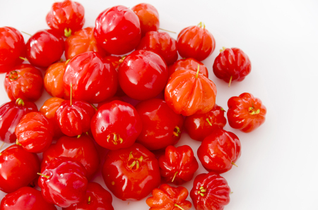 Pitanga fruit isolated on white...の写真素材